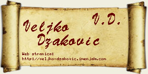 Veljko Džaković vizit kartica